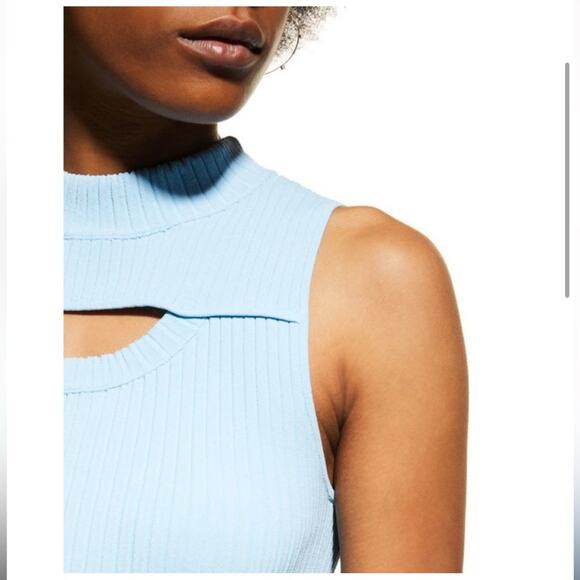 Rebecca Taylor Cutout Rib Knit Sweater Tank Top - Picture 2 of 8